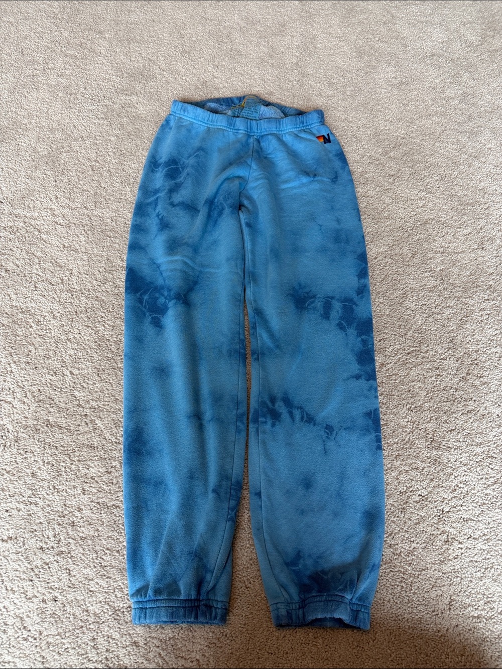 Aviator Nation Women’s size M Tie Dye Crystal Royal Hand Dyed Sweatpants